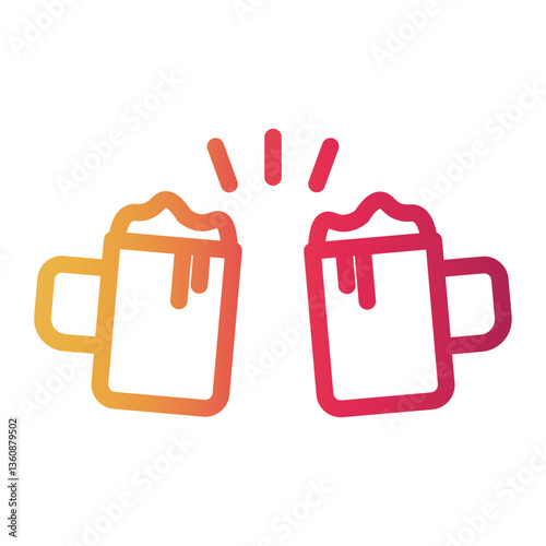 cheers Line Gradient Icon