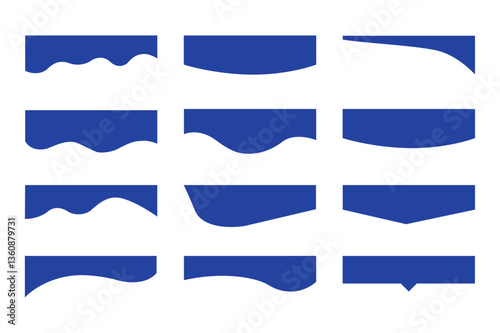 Set of Template Dividers Shapes for Website
