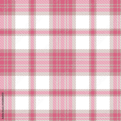 Modern Muted Pinkish Grey Seamless Tartan Textile Design Variant 2669
