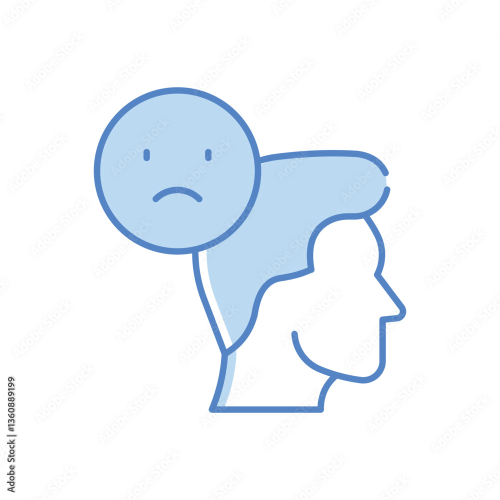 Fototapeta premium Negative Behaviou Vector icon