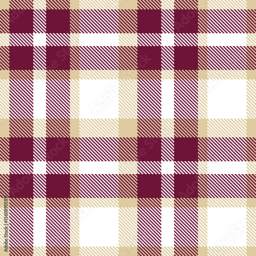 Modern Seamless Tartan in Deep Beige tones Textile Design Variant 2714