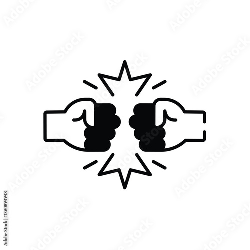 Conflict  Vector icon