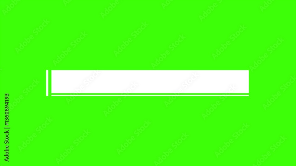 title animation on green screen background, animated lower third title