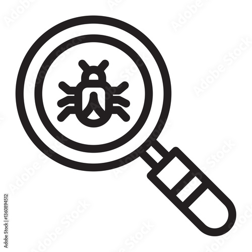 bug Line Icon
