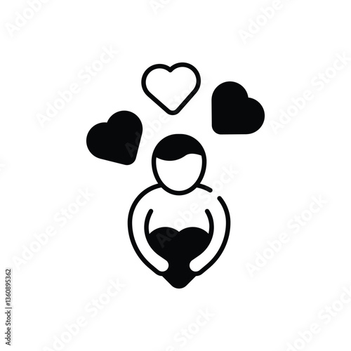 Self Esteem Vector icon