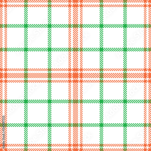 Modern Bright White Seamless Tartan Textile Design Variant 2887