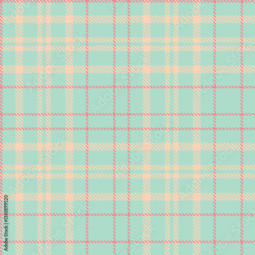 Modern Seamless Tartan in Deep Pale Aqua tones Textile Design Variant 2923