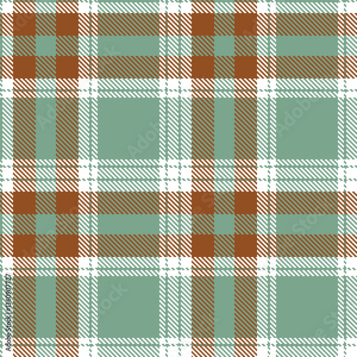 Modern Seamless Tartan in Dusty Greyish Teal tones Textile Design Variant 256