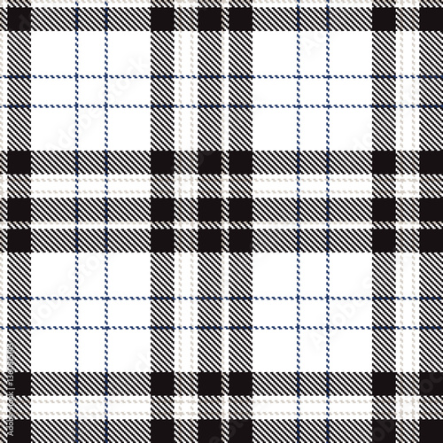 Modern Seamless Tartan in Vivid White tones Textile Design Variant 400