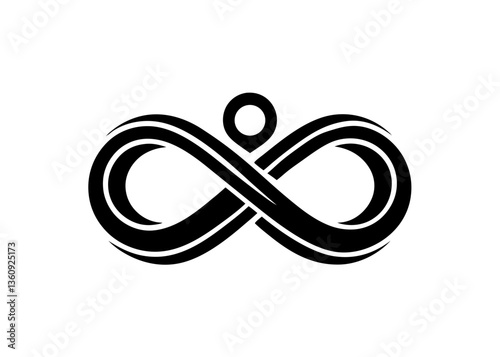 Eternity Symbol: A minimalist symbol representing eternity or infinity. Crafted with clean lines against a light backdrop.