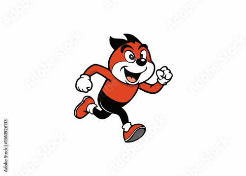 Energetic Cartoon Mascot: An dynamic cartoon character springs to life, brimming with enthusiasm and movement.