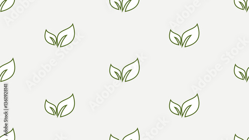 Green tea leaves seamless pattern background. Green tea leaves illustration pattern. Green tea leaves background. Perfect for fabric, textile, wallpaper, decor, print, packaging
