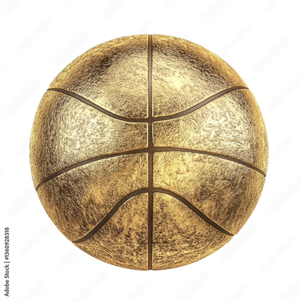 Fototapeta premium Golden Basketball Texture Sport Game Ball,