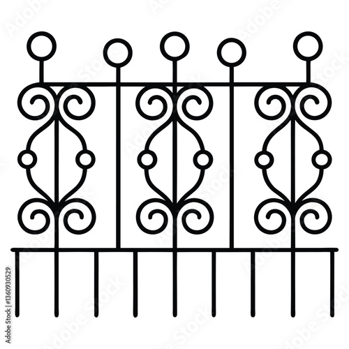 Wrought iron gate and fence detail wrought iron fence