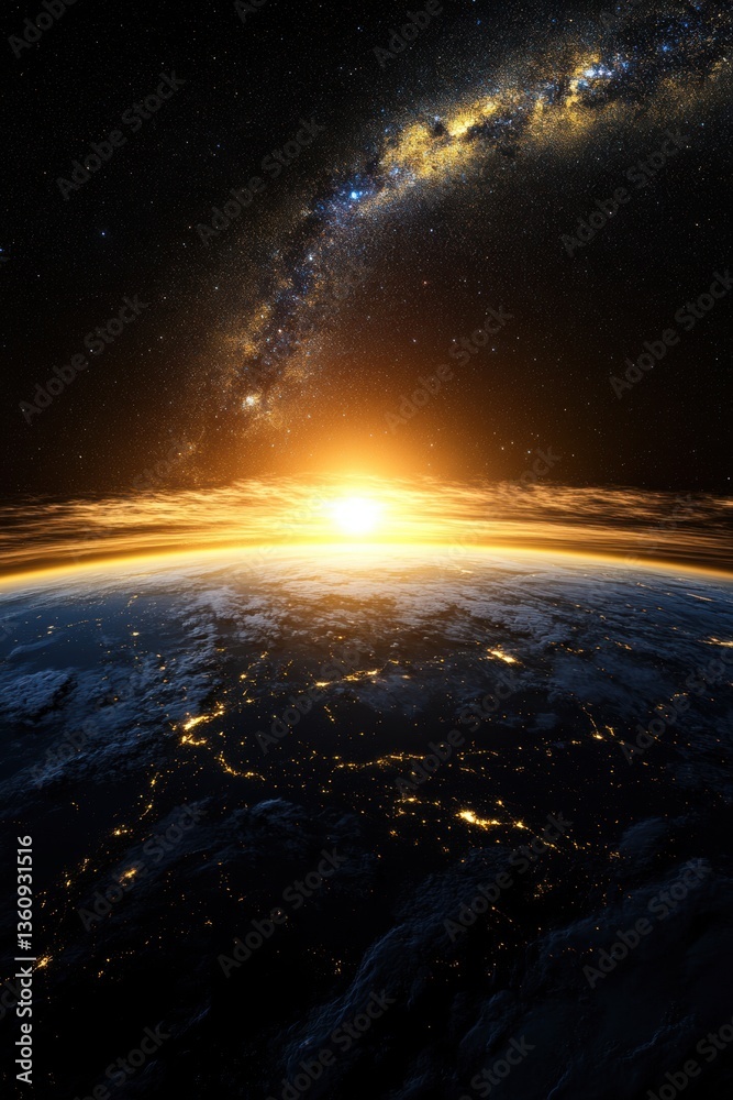 Fototapeta premium Planet earth viewed from outer space.