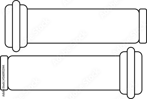 Handle bar grip outline vector