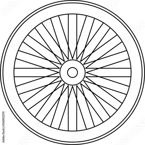 Spoke bike outline vector