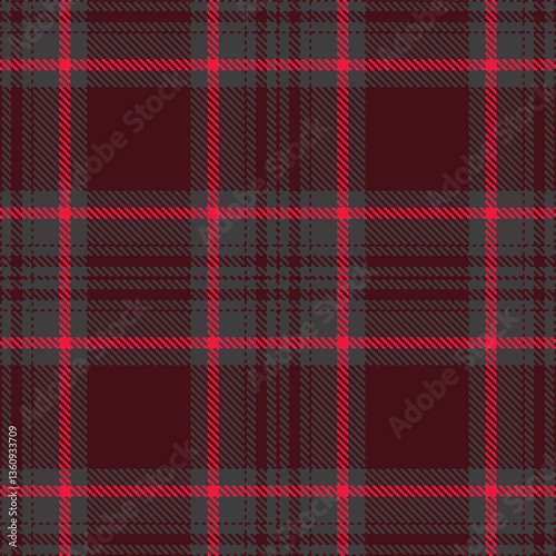 Modern Pastel Dark Grey Seamless Tartan Textile Design Variant 775