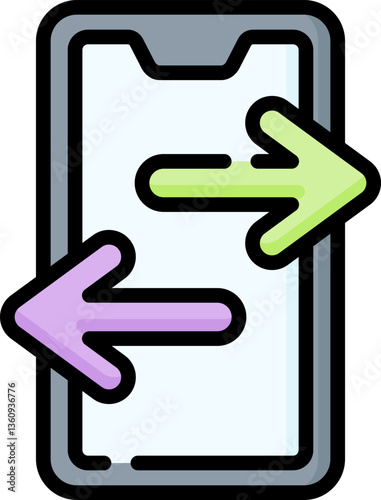 smarphone Illustration on a white background.
