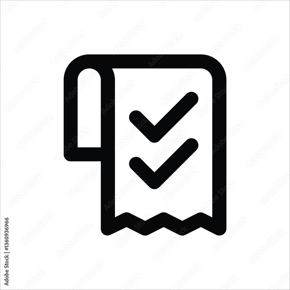Bill icon representing multiple payments or invoices. Bill icon representing multiple payments or invoices.