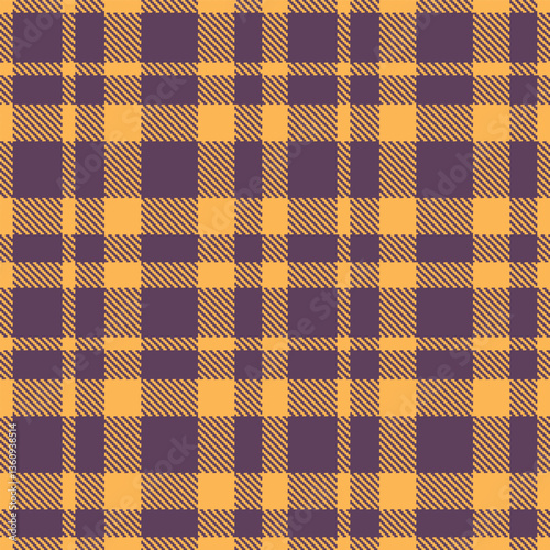 Dusty Butterscotch and Cool Dirty Purple Seamless Tartan Textile Design