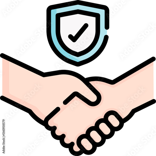 trust Illustration on a white background.