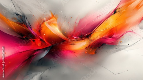 Vibrant Abstract Art with Bold Colors and Dynamic Swirls