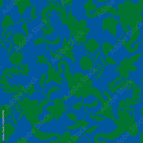 Tropical pattern, floral, leaves. Digital print in Repeat (rapport), Resolution 300 DPI, ideal for fashion, decoration and stationery.