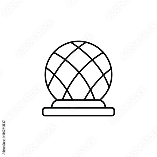 Montreal Biosphere icon design with white background stock illustration