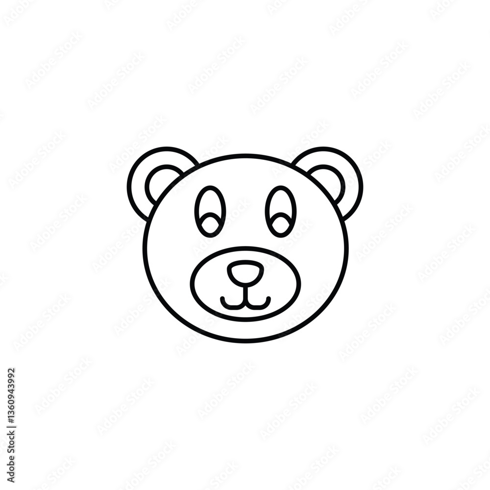 Bear icon design with white background stock illustration Bear icon design with white background stock illustration