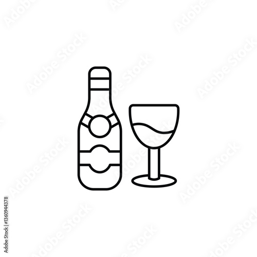 Drink icon design with white background stock illustration