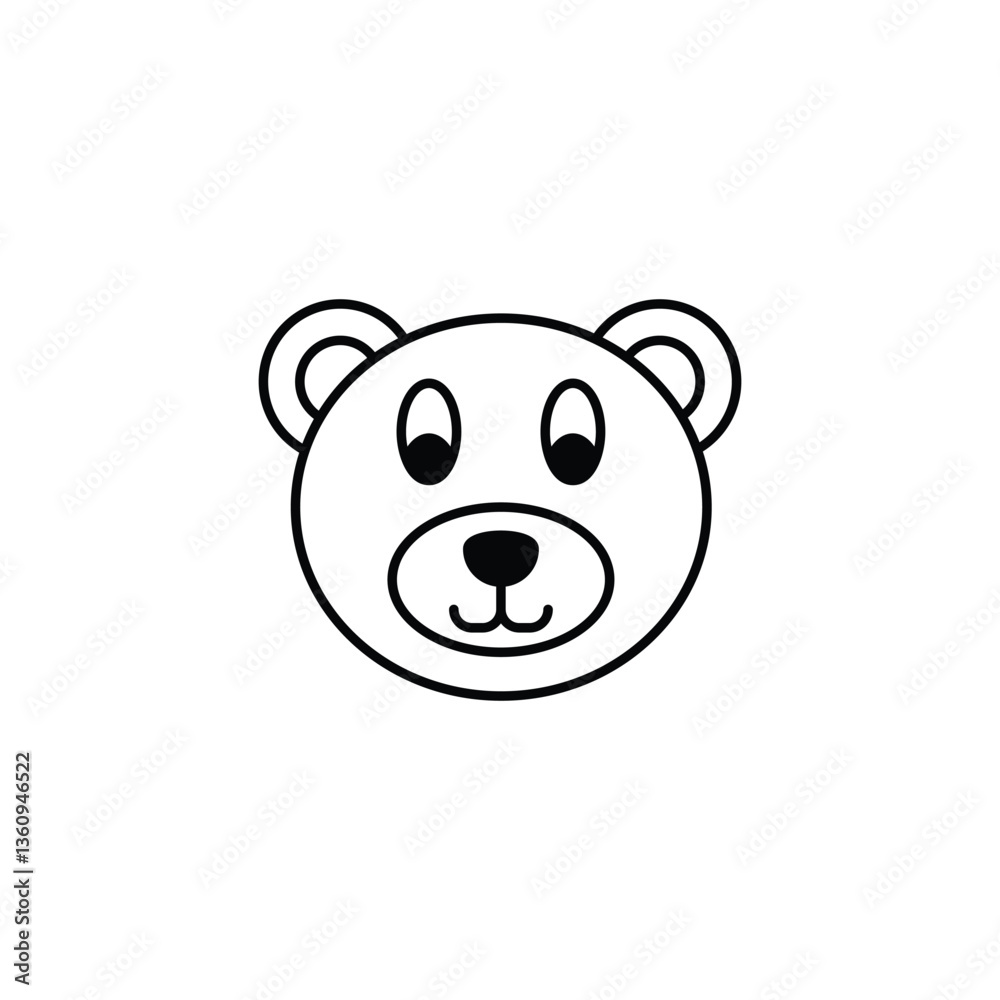 Bear icon design with white background stock illustration Bear icon design with white background stock illustration