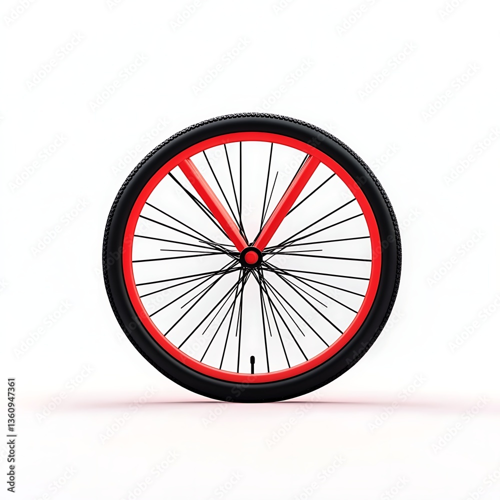 Fototapeta premium 3d bicycle wheel logo design
