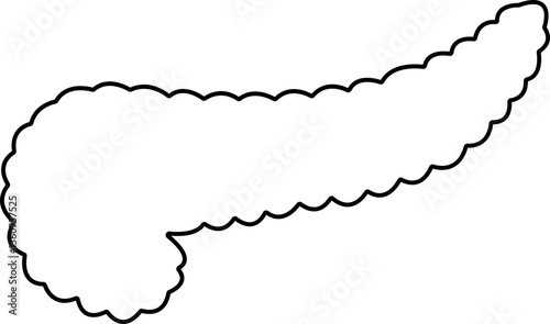 Human Organs Hand Drawn line Icon Organs Vector for apps, web sign symbol axial chronic inflammatory disease pictogram for human anatomy