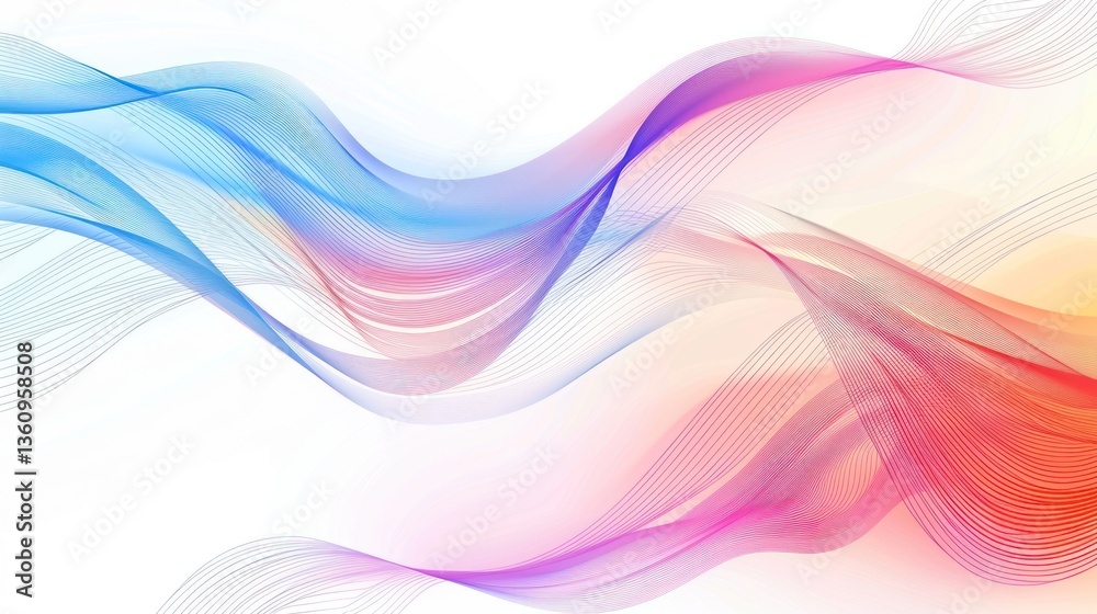 Naklejka premium Abstract Colorful Waves