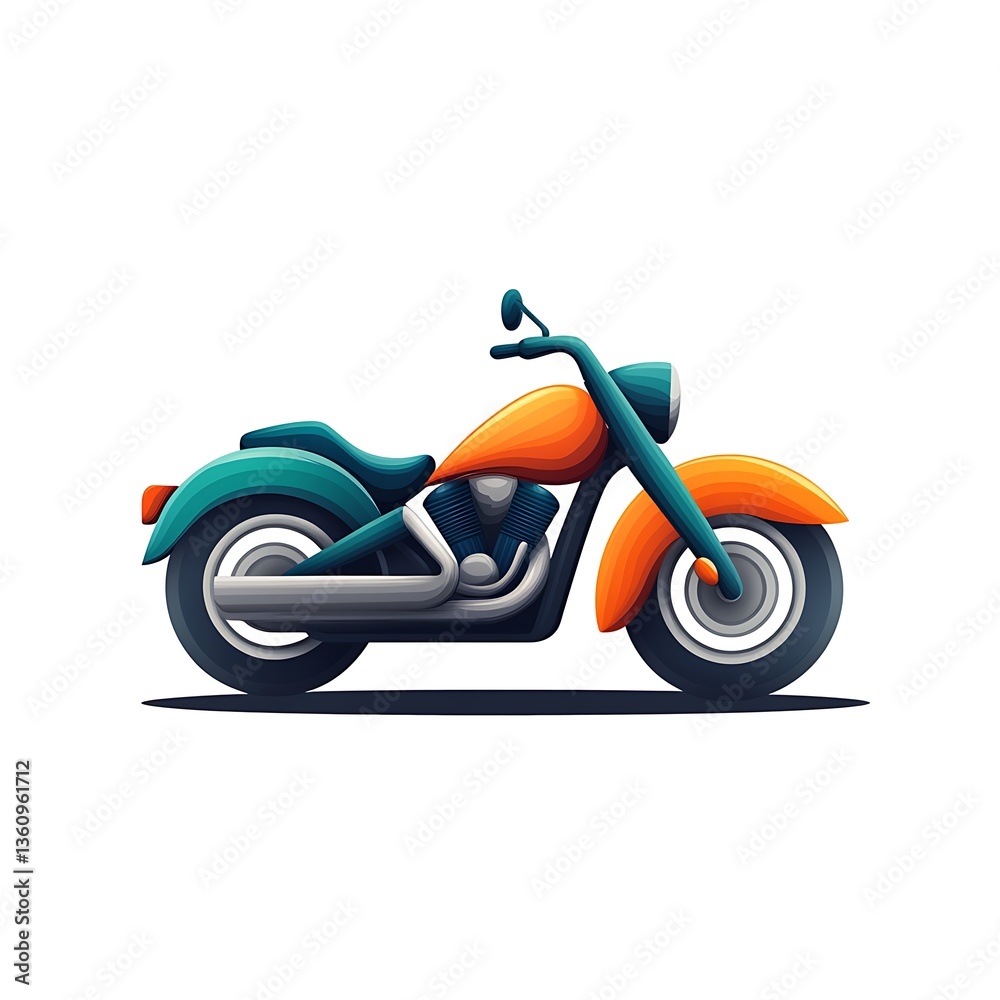 Obraz premium 3d motorcycle logo design
