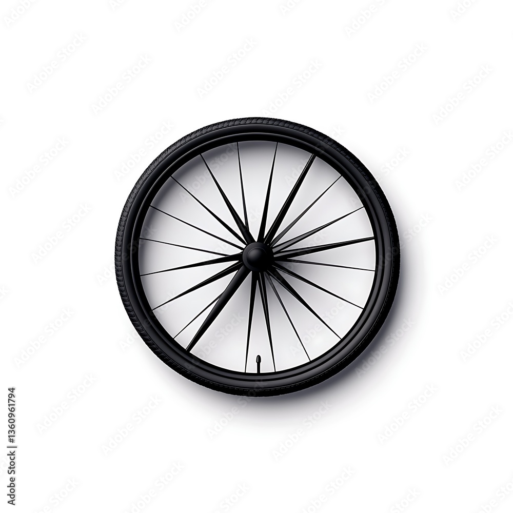 Fototapeta premium 3d bicycle wheel logo design