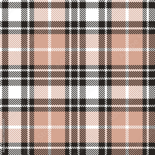 Modern Seamless Tartan in Dark White tones Textile Design Variant 1329