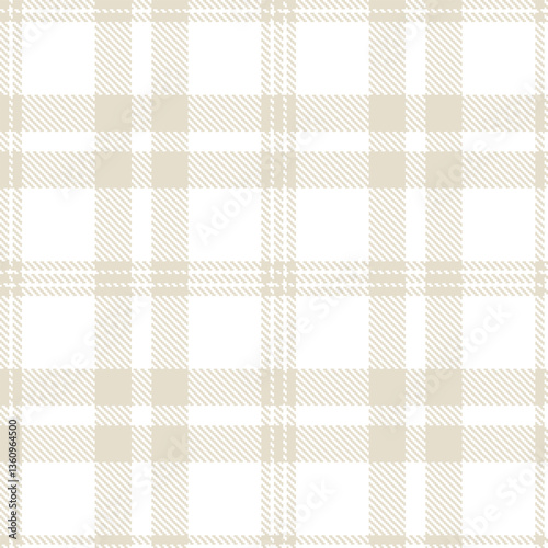 Modern Muted Light Grey Seamless Tartan Textile Design Variant 1346