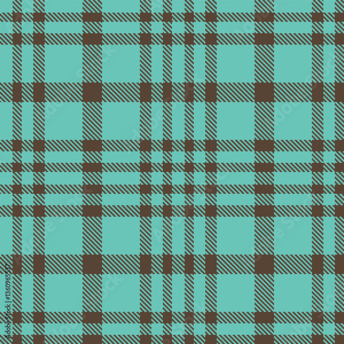 Modern Soft Pale Teal Seamless Tartan Textile Design Variant 1367