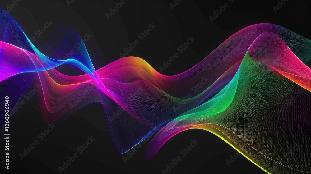 Fototapeta premium Abstract Rainbow Waves