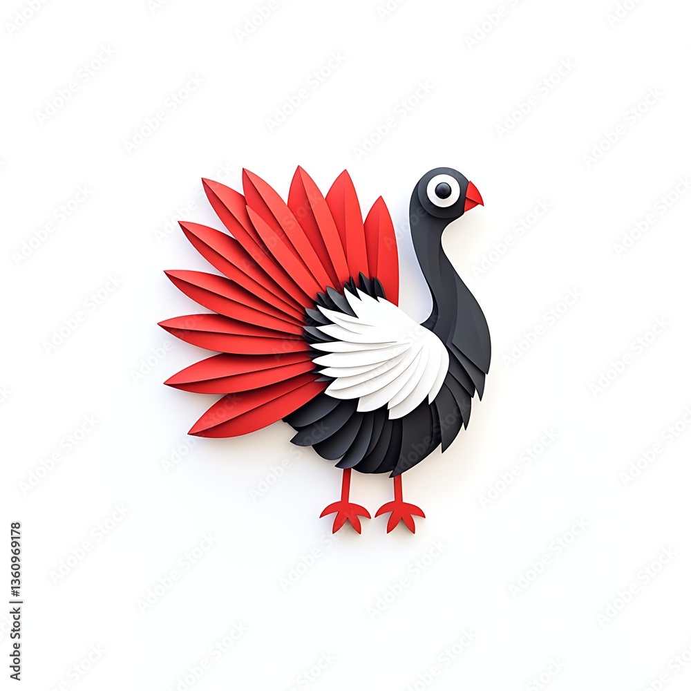 Obraz premium 3d turkey logo design