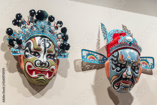 Canvas Print Wu Opera Masks, Traditional Chinese Culture， Intangible Cultural Heritage of Chi