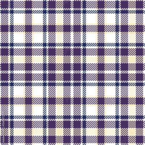 Modern Seamless Tartan in Deep White tones Textile Design Variant 1493