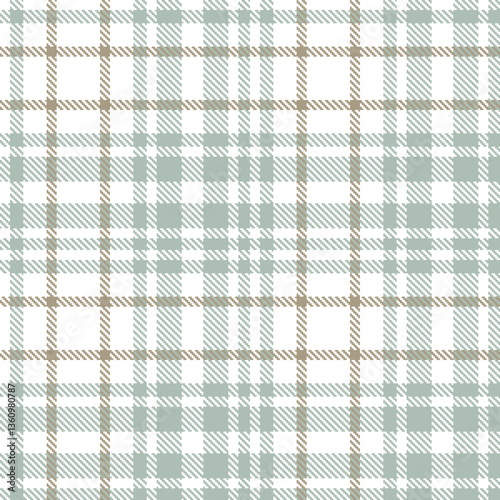 Modern Pale White Seamless Tartan Textile Design Variant 1637
