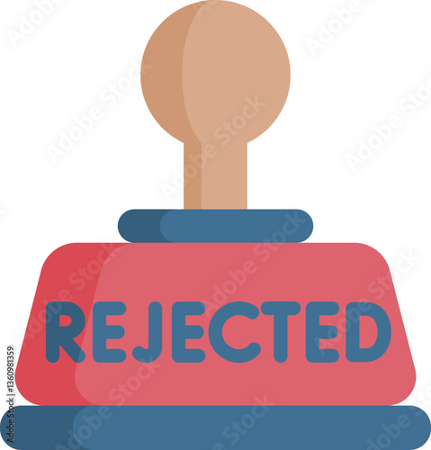 rejected Illustration on a white background.
