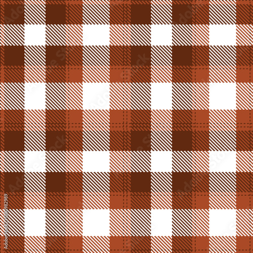 Soft Brown and Iridescent Burnt Umber Seamless Tartan Textile Design
