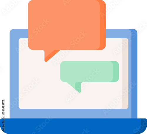 chat box Illustration on a white background.