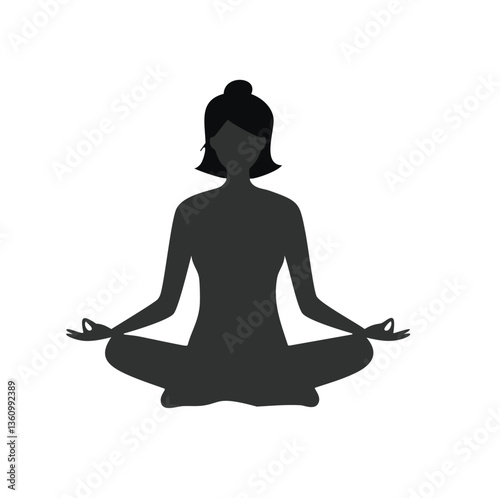 silhouette of yoga
