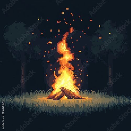 fire in the forest